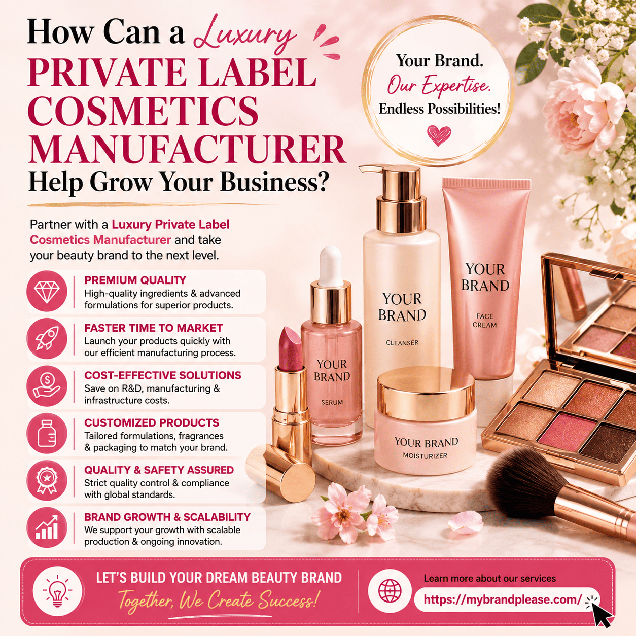 How Can a Luxury Private Label Cosmetics Manufacturer Grow 