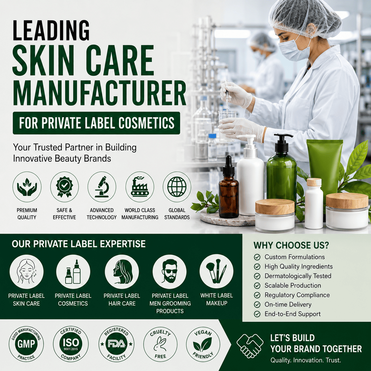 Best Skin Care Manufacturer for Private Label Cosmetics and Beauty Brands