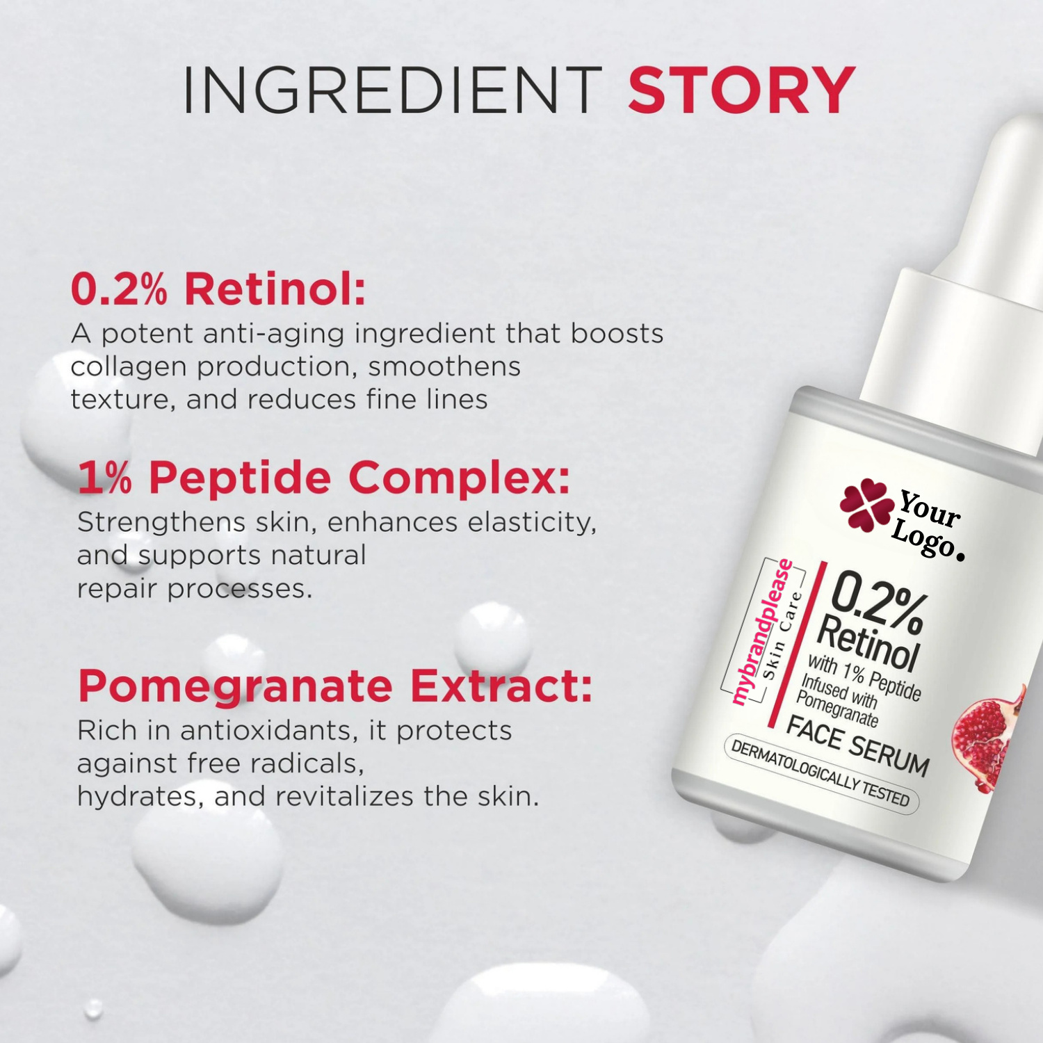 0.2 Retinol + 1 Peptide infused with Pomegranate Exquisite Serum