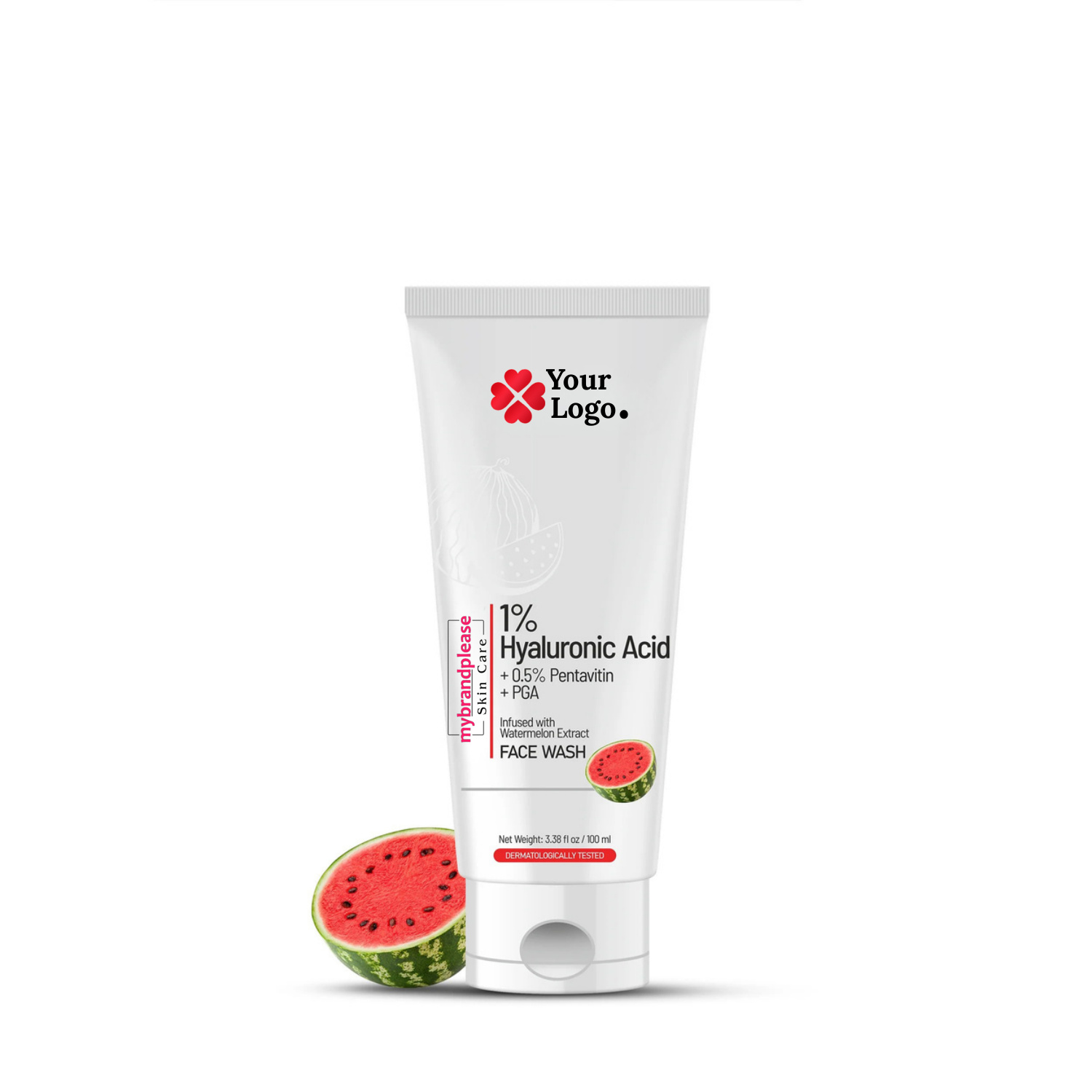 1 Hyaluronic Acid + 0.5 Pentavitin + PGA Facewash infused with Watermelon