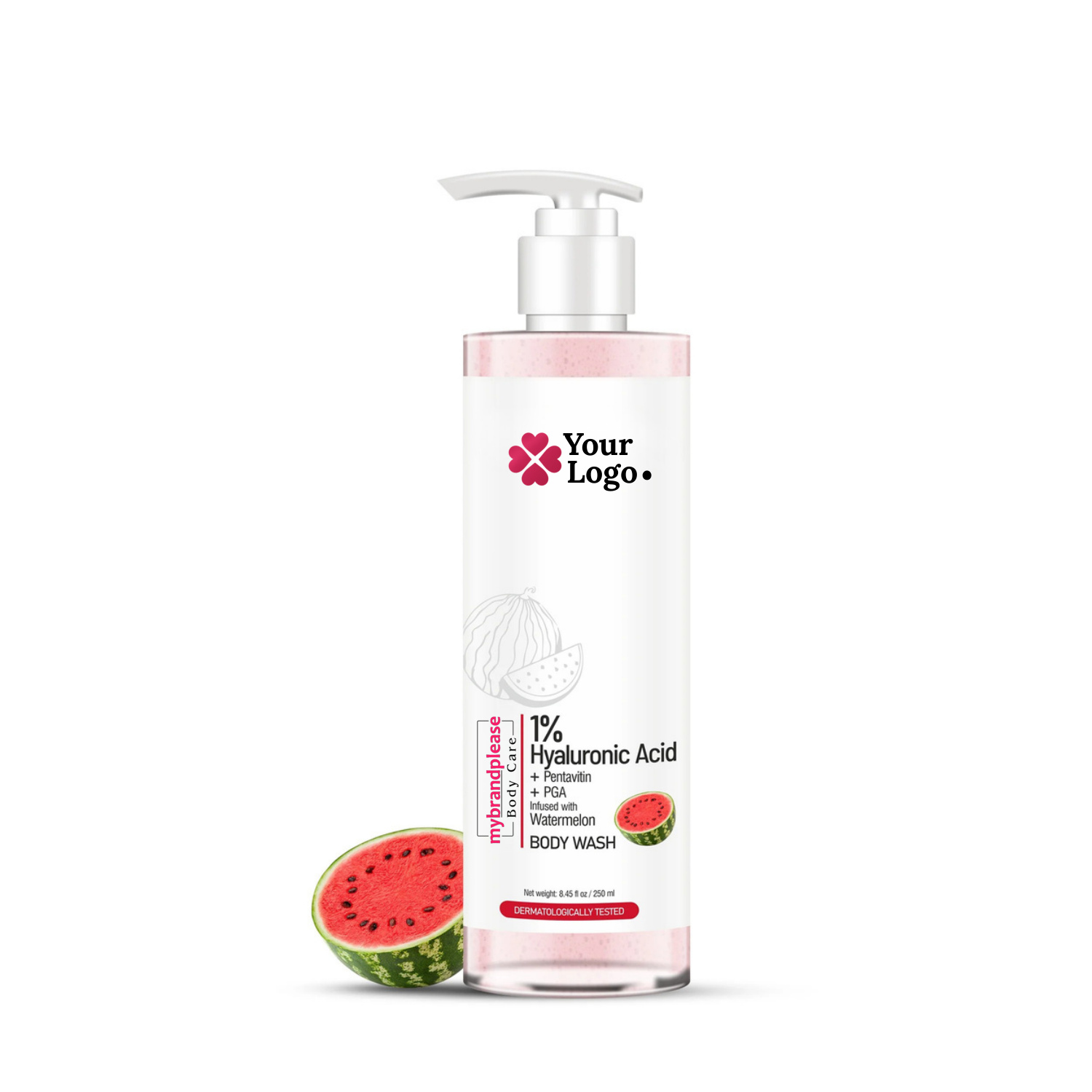 1 Hyaluronic Acid + Pentavitin + PGA Bodywash infused with Watermelon
