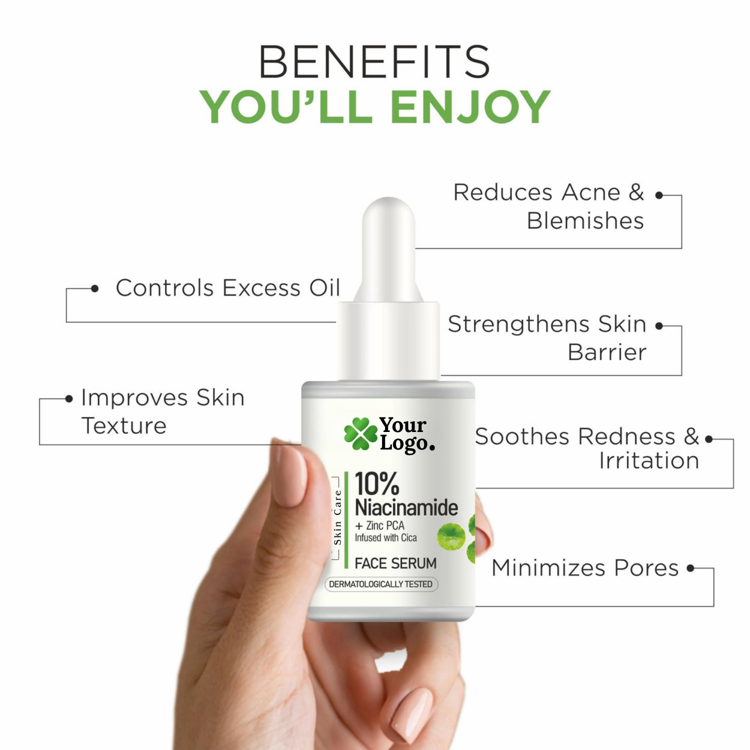 10 Niacinamide + Zinc PCA infused with Cica Exquisite Serum