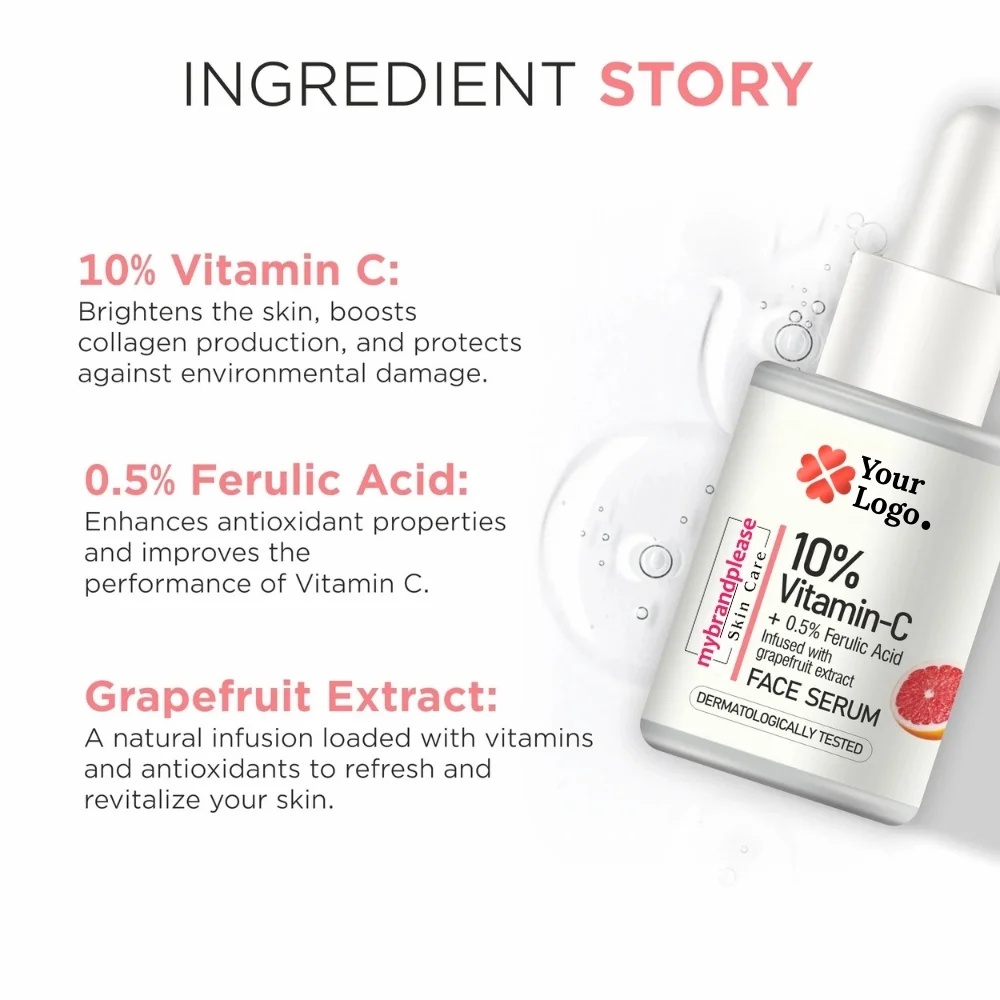 10% Vitamin C + 0.5% Ferulic Acid Infused with Grapefruit Face Serum