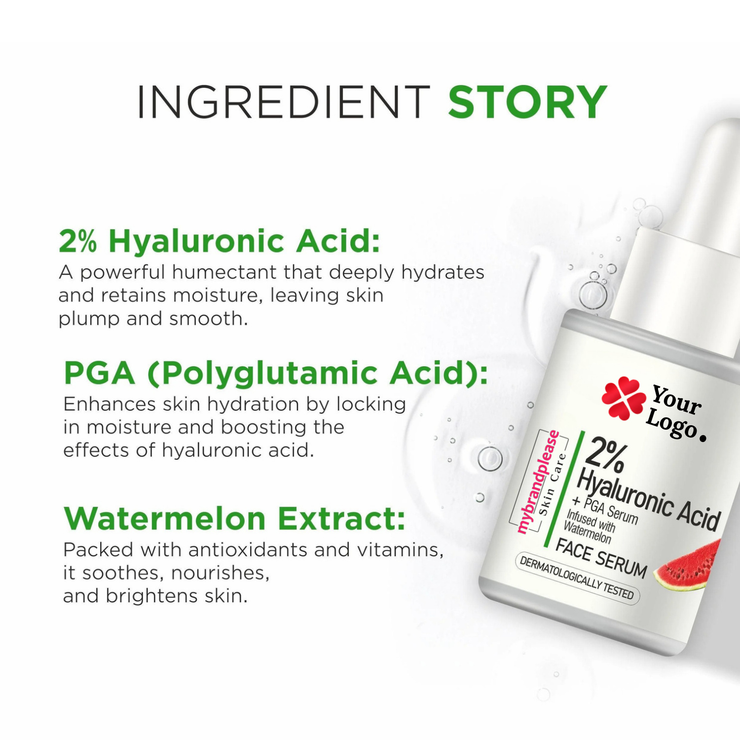 2 Hyaluronic Acid + PGA Serum Infused with Watermelon Exquisite Serum
