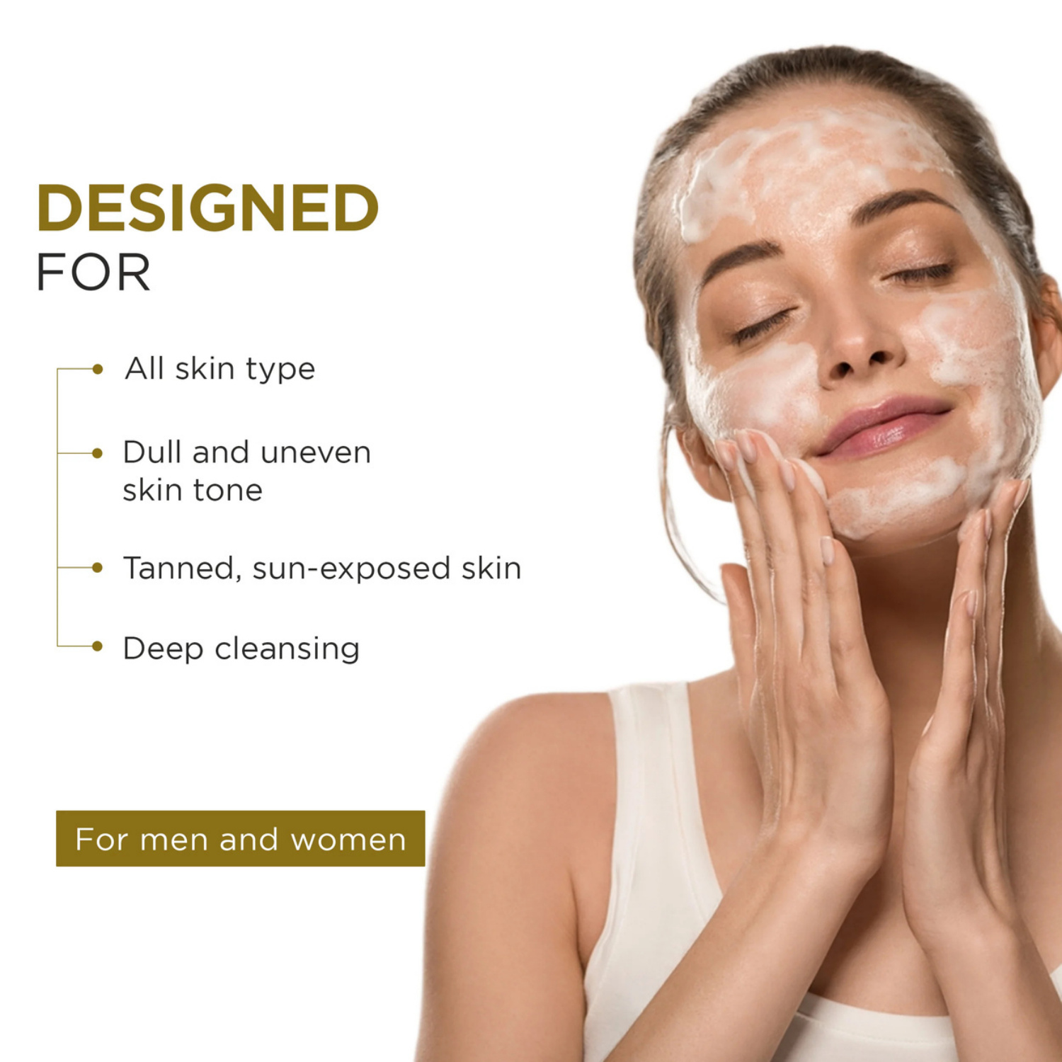 Glowing & D Tan Face Wash Enriched with Turmeric & Saffron Extract