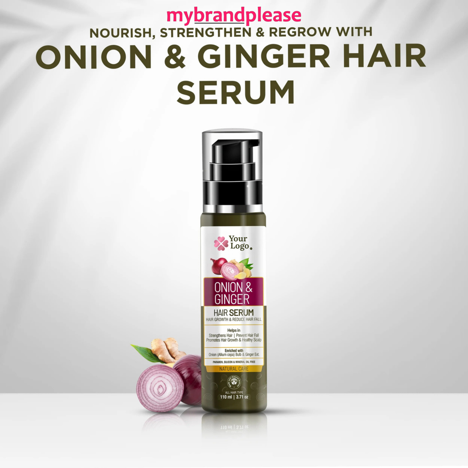 Hair Growth Serum Enriched with Onion & Ginger Extracts