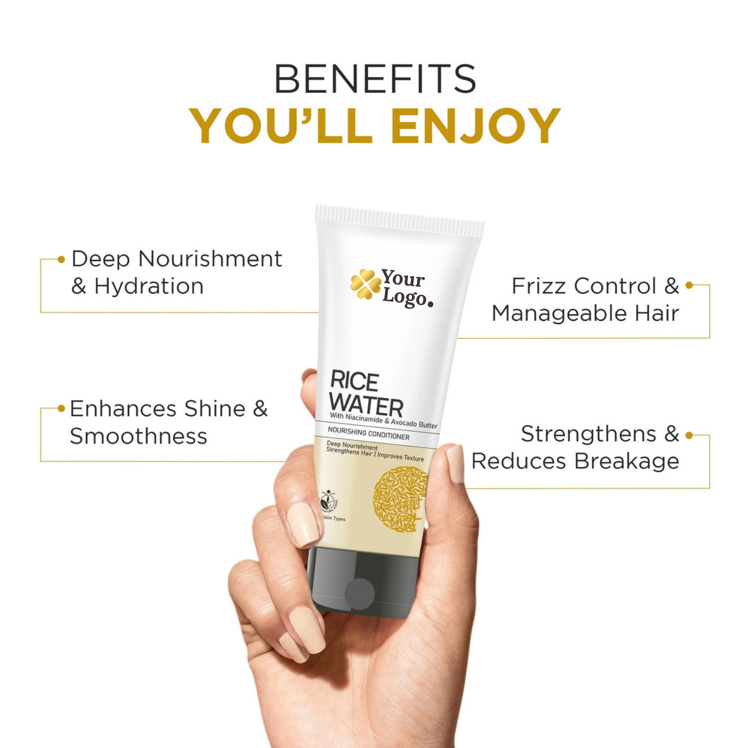 Rice Water Conditioner Enriched with Niacinamide & Almond Butter