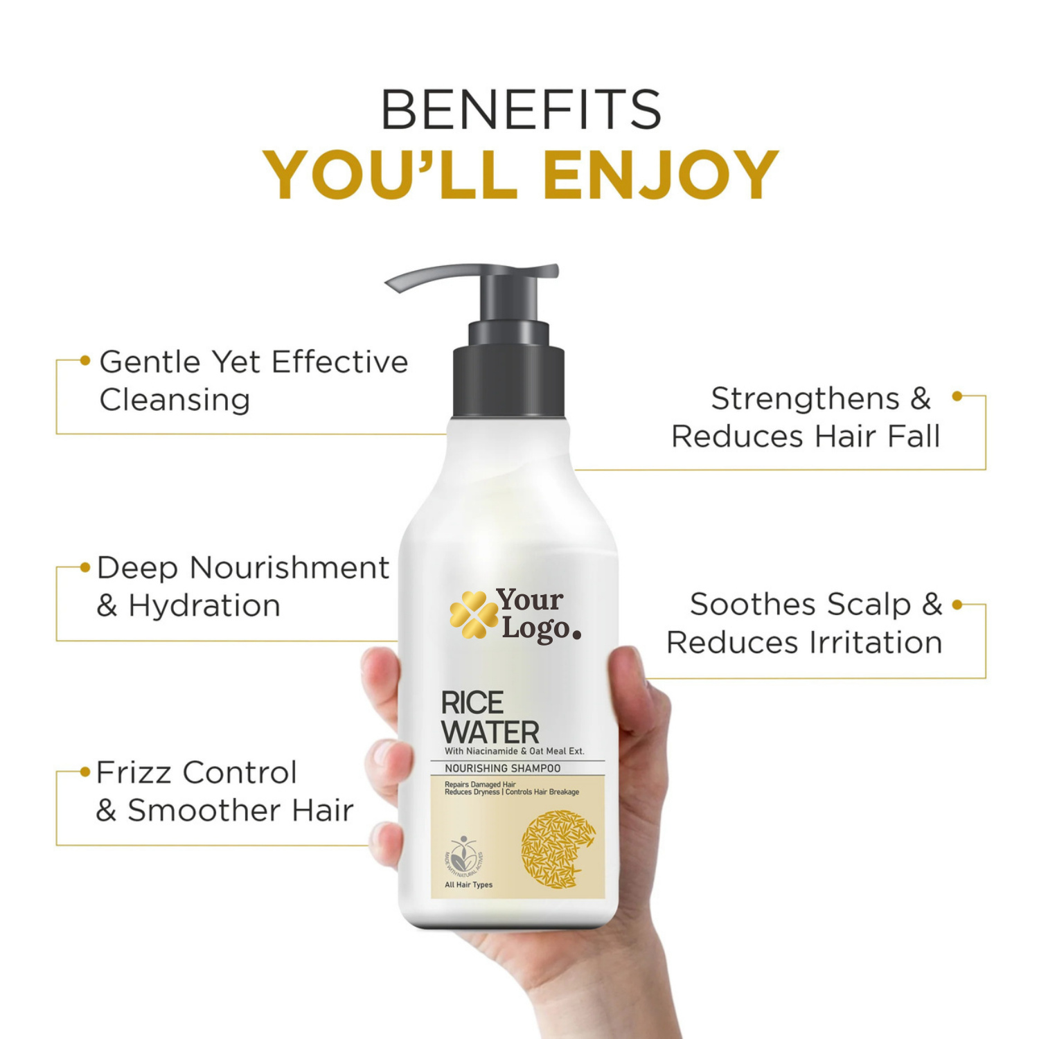 Rice Water with Niacinamide & Oatmeal Ext. Nourishing shampoo