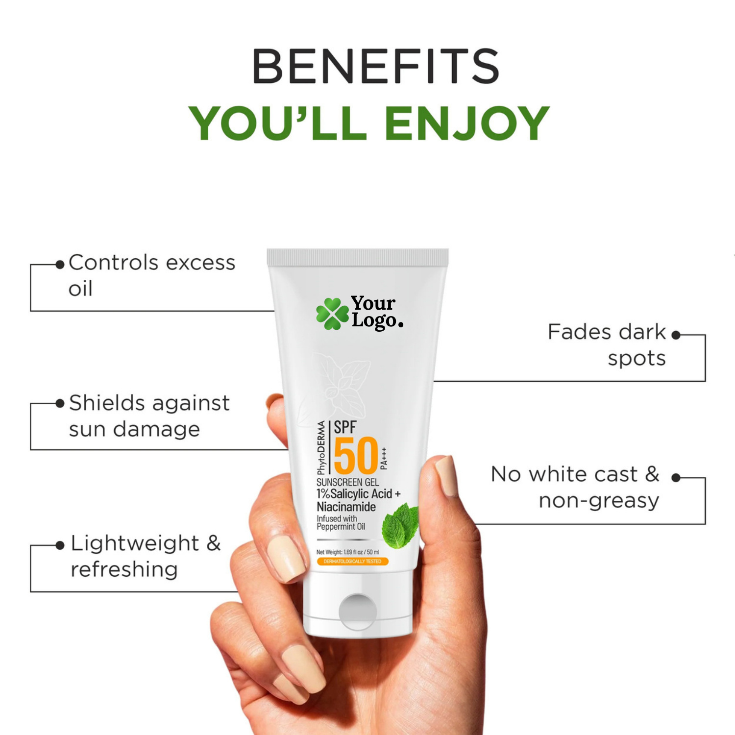 SPF 50PA+++ Salicylic Acid Sunscreen Gel