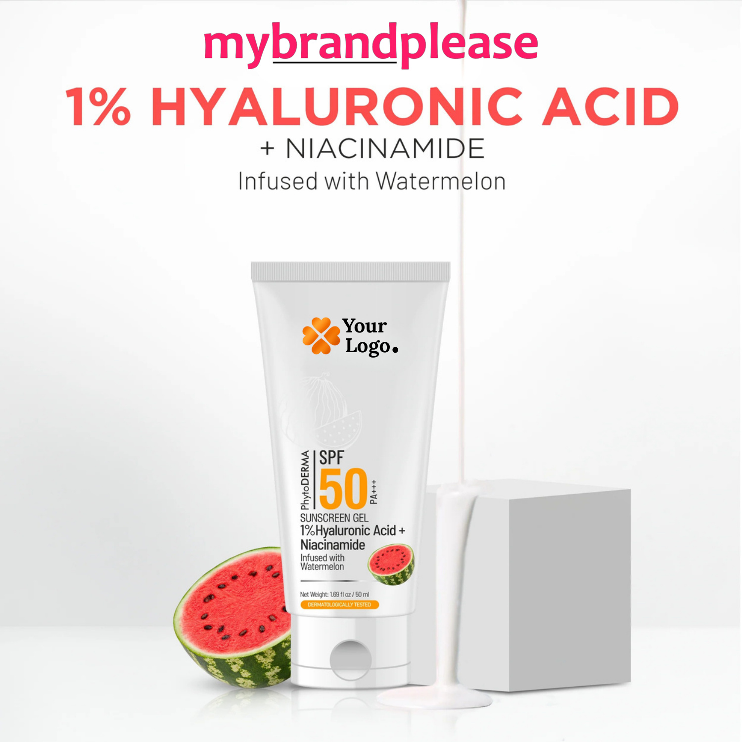 SPF 50PA+++ Watermelon Extract Sunscreen Gel