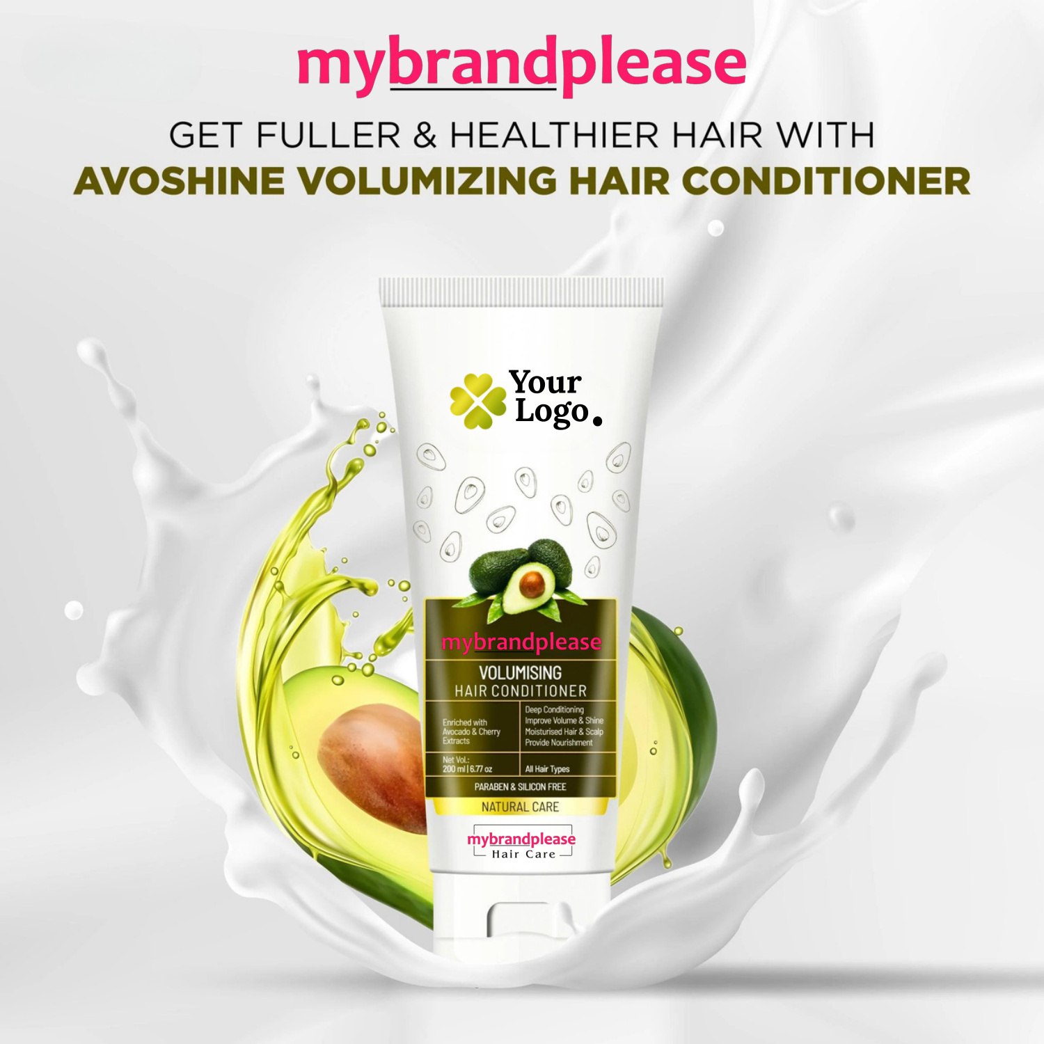 Volumising Hair Conditioner Enriched with Avocado & Cherry Extracts