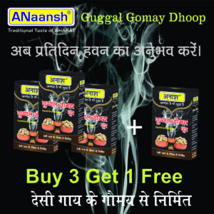 Guggal Gomay Dhoop - 30 Pcs X 4 pkt. (120pcs.)